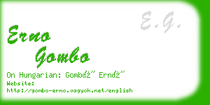 erno gombo business card